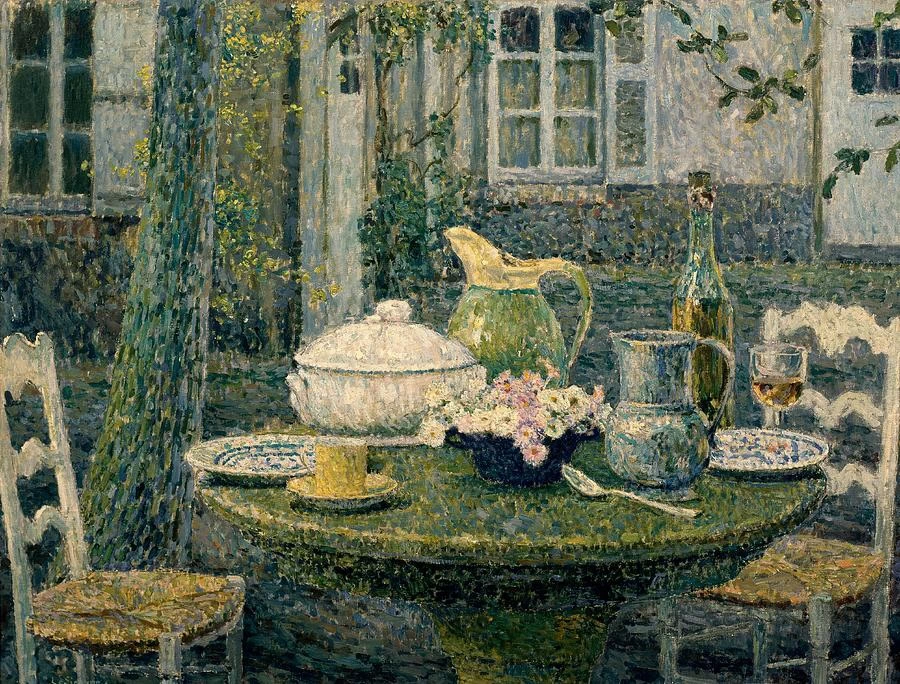 Henri Le Sidaner - 113, Il tavolo imbandito in primavera